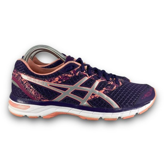 Asics Gel Excite 4 Running Shoes T6E8N Sneaker Grape Silver Begonia Pink Women 9 - Picture 1 of 9